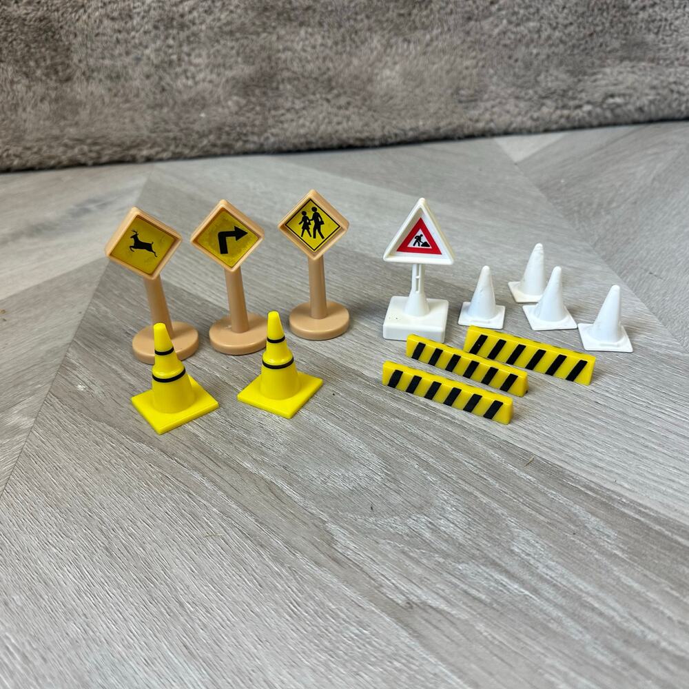 Lot Plastic Traffic Street Signs Train Set Accessories Toys KidKraft Mega Bloks